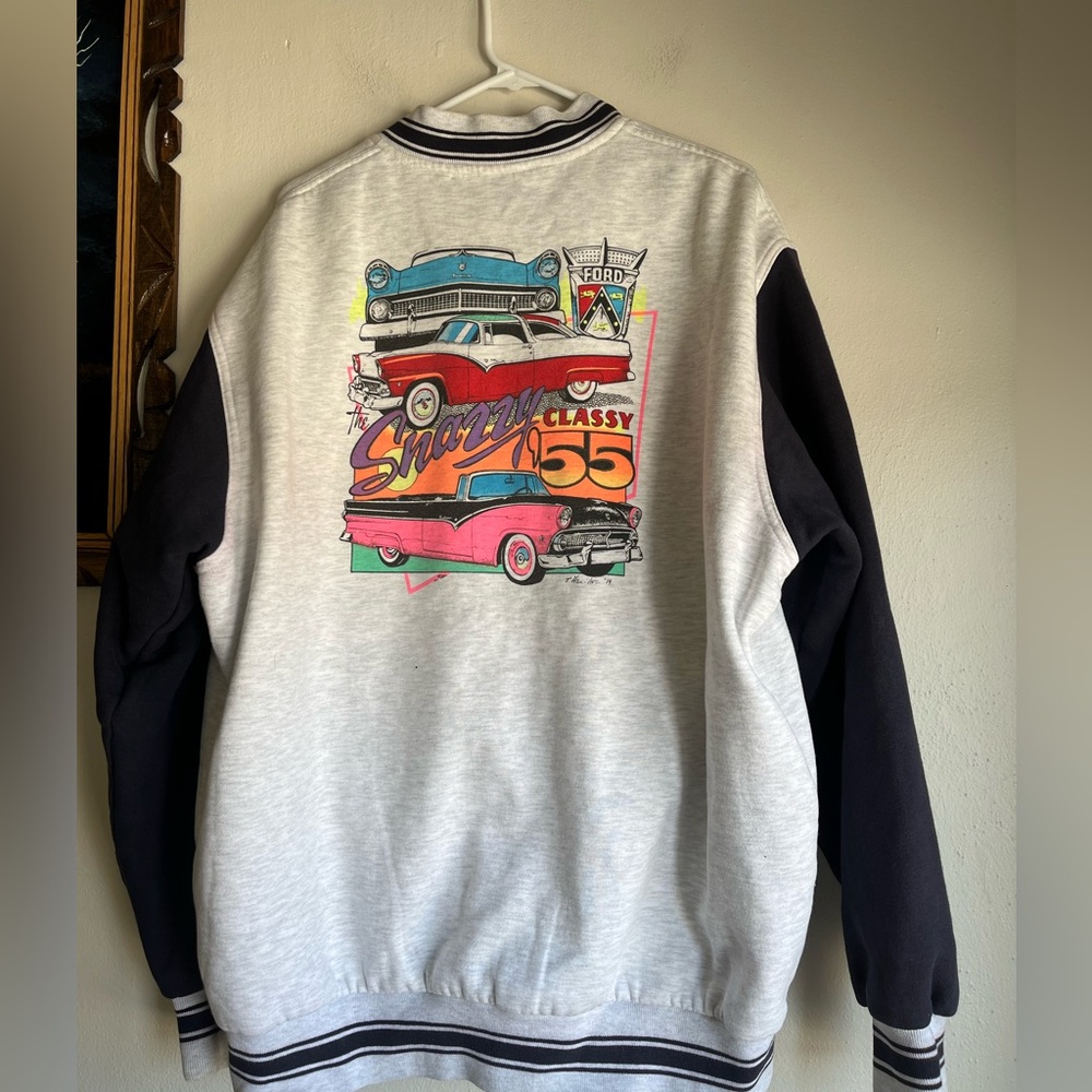 2014 T. Hamilton Vintage Car Graphic Men's Sweater